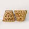 Set of 2 Boho Small Rattan Bell Lamp Shade 5.5" x 5.9"