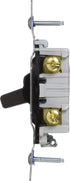 EATON Wiring CS120BK 20-Amp 120/277-Volt Black Commercial Grade Single Pole Compact Toggle Switch with Side Wiring