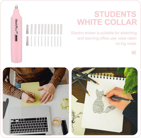 Wakauto Pencil Eraser Suit Outfit Sets, 1 Set Electric Erasers, Portable Practical Drawing Sketching Eraser