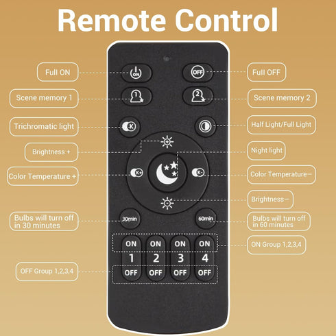 phwii Bulbs,Remote Bulb,ST64 Bulbs Control,800LM 6W (60W Equivalent),E26 Base,Dimmable 2700K-6500K, 2-Pack(2 Bulbs+1