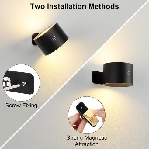 Set 2, 5000mAh 19 Dimmable Lightess Battery Operated Wall Sconce of Rechargeable Wall Sconce with Remote, Colors Wall