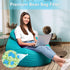 6LBS Bean Bag Filler Shredded Memory Foam Refill with Cooling Gel, Soft & High Resilience Foam Filling for Bean Bag
