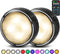 TECOMLIGHT LED Puck Lights with Remote Control, Battery Operated Wireless Closet Lights,