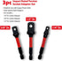 Big Red Power Drill Socket Adapter Set - 3pcs 1/4", 3/8", 1/2", Hex Shank Drill Bit Extension from Chrome Vanadium