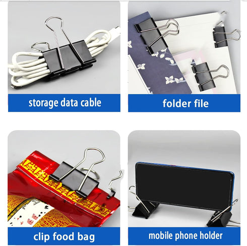 Extra Large 2.4 Inch Binder Clips (20 Pack), Upgrade Big Paper Clamps for Office and Home, Black
