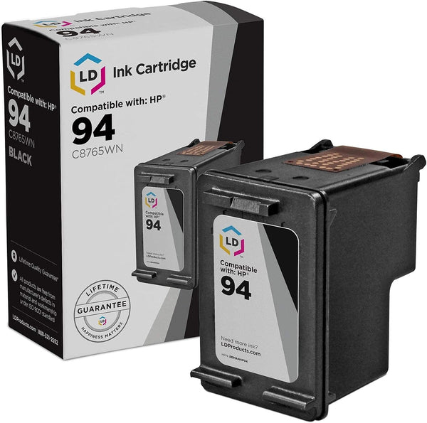 LD Remanufactured Ink Cartridge Replacement for HP 94 C8765WN (Black)