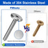 FMhotu 304 1/4" 1/2", 100-Pack Combo Sidewalk Screws Bolts, Stainless Steel Hurricane Shutter Hardware Rust-Resistant