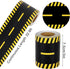 Whaline 32.8ft Construction Theme Bulletin Board Borders Black Yellow Stripe Die-Cut Rolled Border Trim for School Classroom Office Chalkboard Decoration