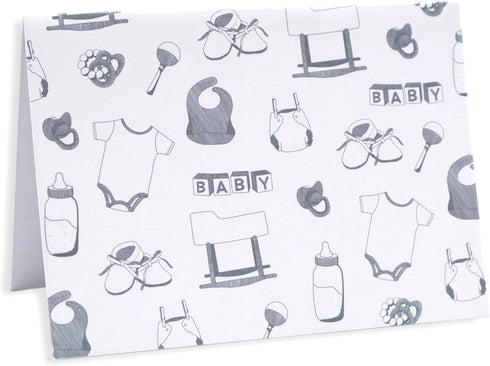 Baby Card Set with Envelopes, 24 Pack - 4.75 x 3.5 Inch,