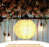 11.81 Inch White Round Paper Lantern Lampshade Hanging Paper Lanterns Ceiling Lampshade for Home Decor Wedding