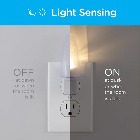 11375 Lights by Night LED Night Light, Plug-in, Dusk to Dawn Sensor, Warm White, UL-Certified, Energy Efficient, Ideal