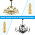 PATIKIL 22 54mm 3 Set x Lamp Finials Caps Knob, Solid Brass Lamp Shade Top Decoration Screw Cap Nuts with Brass
