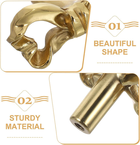 RUNROTOO 40x20x25mm Brass Bow Drawer Pull Handle Hollow Vintage Cabinet Knob for Dresser Wardrobe Shoe Cabinet