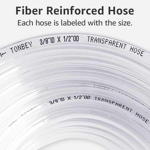 5/8" 13/16" 10 I.D x O.D, Feet Clear Vinyl PVC & Silicone Hose for Home Brewing, Beer Line, Wine Making, Aquaponics
