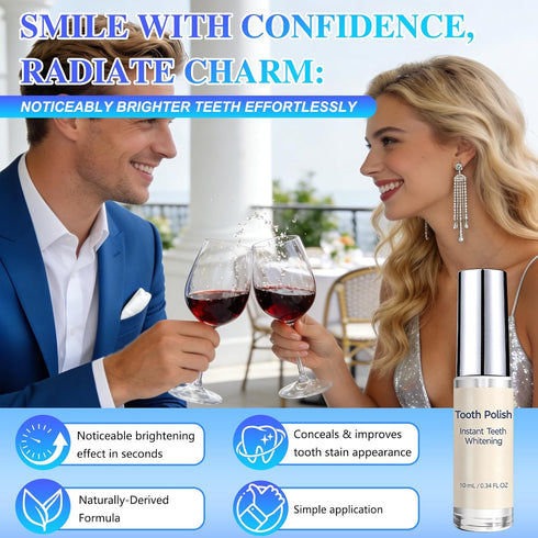 Generic 2PCS Tooth Polish, Instant Tooth Paint, Gentle & Safe Formula, Simple & Portable White Paint, Enhance Tooth