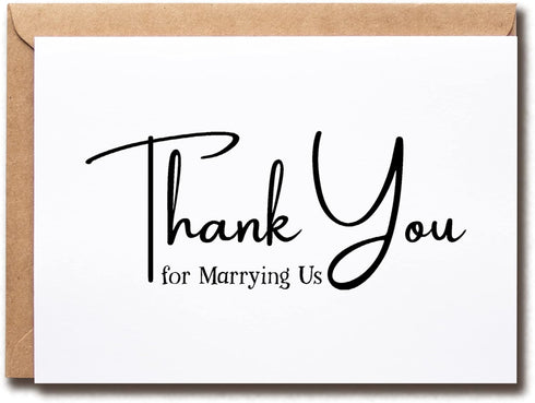 EdgarGifts Thank You For Marrying Us - Wedding Card To Officiant - Thank