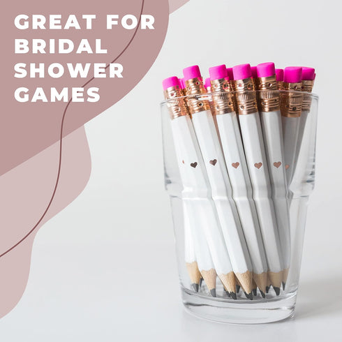 Mini Golf Pencils with Erasers - Pre-Sharpened Small Pens for Wedding Favors & Game Winner Gifts