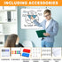 H-Qprobd White Board Dry Erase, 24x18 (2pcs), Magnetic Boards for Office, Classroom, Home, Includes Markers, Magnets
