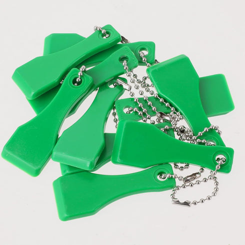 10 Pcs Lotto Scratcher Tool, Plastic Keychain Scraper for Lottery Tickets, Lotto Scratcher Keyring, Green