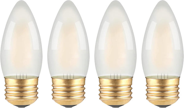 Frosted E26 LED Candelabra Bulb 40W Equivalent- 4W Dimmable Vintage Type B