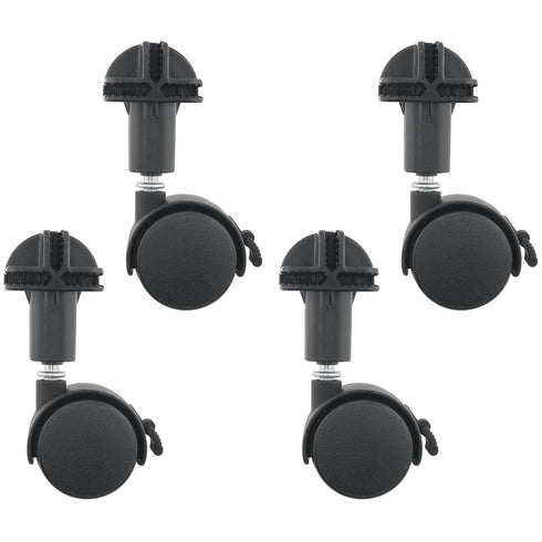 RiseDirectly 360 Degree Black Caster Wheels 4 Pcs Cat Cage Casters Spinner Wheels