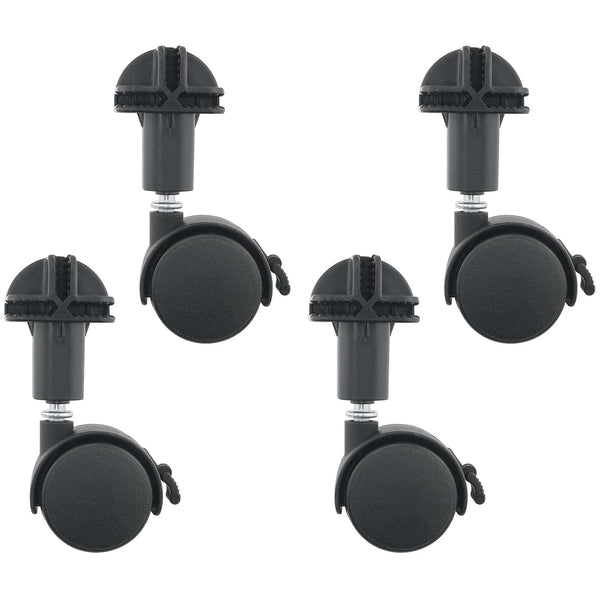 RiseDirectly 360 Degree Black Caster Wheels 4 Pcs Cat Cage Casters Spinner Wheels