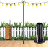 10 FT String Light Poles Heavy Duty (1 Pack) - Outdoor Patio