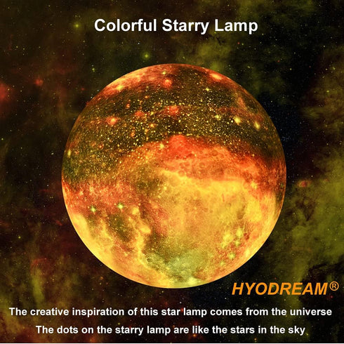 5.9 inch 16 Galaxy Moon Lamp Remote & Touch Control Colors LED Night Light Rechargeable Globe Light as Gifts Decor