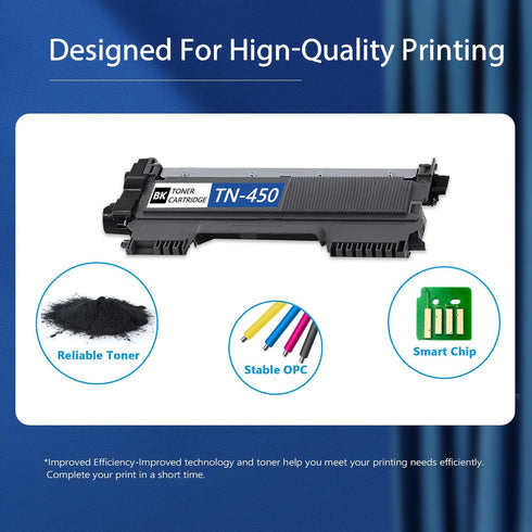 TN450 Toner Cartridge Replacement for Brother TN420, Compatible with HL-2270DW, 2 Black