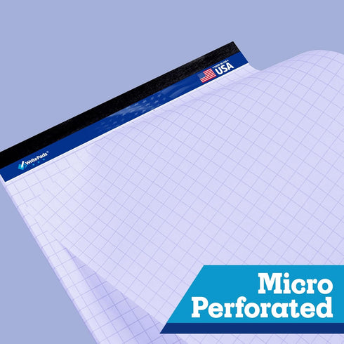 Graph Paper Note Pads, Quad Ruled (4x4) Paper Pad, 8.5x11 inch Grid Notebook, 2 Pads of 50 Sheets