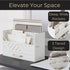 BLU MONACO White Wooden Desk Organizer with Gold Handle - Desk Organizers and Accessories for Home, Office, Classroom