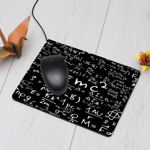 Physics Rectangle Gaming Mousepad, E=mc2 Fun Phenomena Mouse Mat for Computer Desk, 9.5 x 7.9 Inch