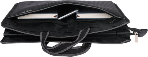 Portable Zippered Document Bag, Waterproof Briefcase with Handle, B4 File Folder Organizer, Oxford Notary Bag