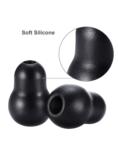 Maitys 24 Pieces Universal Soft Silicone Stethoscope Ear Tips Earpieces Earbuds (Black)