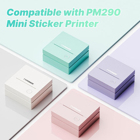 54mmx3.2m PM290 3 Genuine Self-Adhesive Thermal Printer Stickers, Sticker Paper, Compatible with Mini Sticker Printer