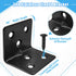26PCS 156PCS Black L Corner Brackets for Wood + Screws, Stainless Steel Corner Braces Metal Small L Brackets