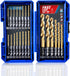 HIGHFIRE 22 Pieces Hex Shank Drill Bit Set for Impact Driver, HSS