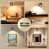 3 360Rotation Dimmable (2-Pack) LED Wall Mounted Lights, Rechargeable Battery Operated Wall Sconces Lamp Colors Temps