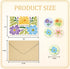 Bablira 24 Pack Thank You Cards with Envelopes, Blank Floral Greeting Cards Bulk for Teachers, Coworkers, Friends