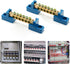 10Pcs Ground Bus Bar Terminal Block, Brass Electrical Grounding Bars Block