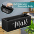 DRASTAR Mail Organizer, Mail Holder with 2 Slots, Wood Desk Mail Organizer, Black Envelope Holder for Home Office Decor