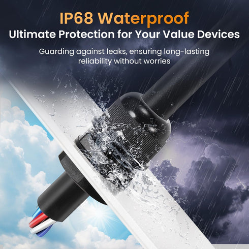 50pcs 1/2" IP68 Grommet QILIPSU NPT Cable Gland Waterproof Nylon Cable Pass Through Cord Grip Connector Strain Relief