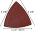 Triangular Oscillating Multi Tool Sanding Pads 3-1/8 Inch 80mm Assorted Grit 60/80/100/120/240 Grits Pack of 55 Pcs No.XG5501 by XXGO