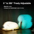 7 Foldable Book Lamp Light Decor Gift, Color LED Night Light Leather Cover USB Rechargeable, Unique Paper Book Light