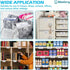 Meetory 50 PCS Clear Plastic Label Holders for Wire Shelf, Clip On Labels for Storage Bins and Merchandise Display