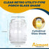 3-1/4" (1-Pack) AP-10501 Fitter Clear Jelly Jar Porch Glass Shade, Clear Cylindrical Replacement Glass for Wall Sconce