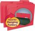 Smead Interior File Folder, 1/3-Cut Tab, Red, Letter Size, 100 per Box