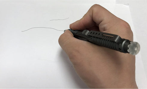 Uzi Tactical Pen, Ultra Durable Aircraft Aluminum, Real Ballpoint, with DNA Catcher, Gun Metal