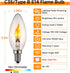 C35/Type E14 Bulb, 2W 1800K Non-Dimmable, 2-Pack B LED Flame Effect Candle Warm White Flickering Fire Flame, Ideal