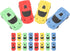 Mini Novelty Erasers, 20pcs Cartoon Rubber Erasers, Plastic Racing Car Shape for School Student Stationery